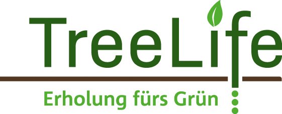 Das Logo von TreeLife – Erholung fürs Grün.
