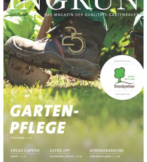 Ein Cover vom Ingrün Magazin, mit dem Thema Gartenpflege von März 2025.
